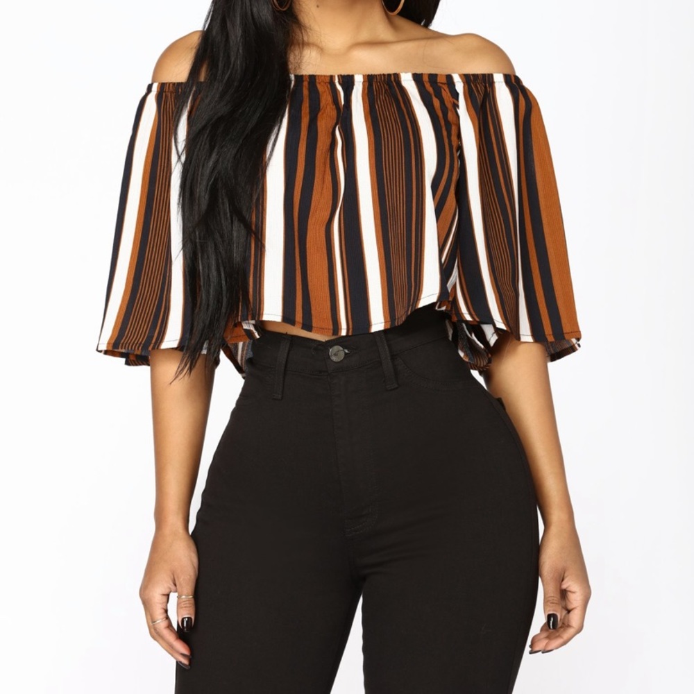 Off the Shoulder Crop Top by FashionNova